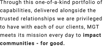 Through this one of a kind portfolio of capabilities, delivered alongside the trusted relationships we are privileged...