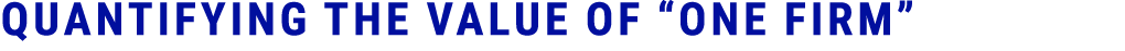 Quantifying the value of “One Firm”