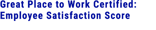 Great Place to Work Certified: Employee Satisfaction Score