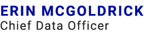 Erin McGoldrick Chief Data Officer