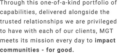 Through this one of a kind portfolio of capabilities, delivered alongside the trusted relationships we are privileged...