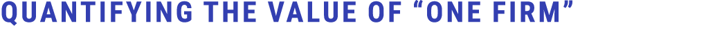 Quantifying the value of “One Firm”