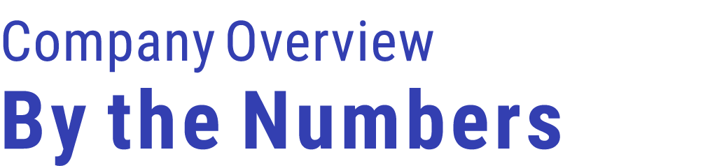 Company Overview By the Numbers
