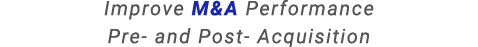 Improve M&A Performance Pre and Post Acquisition