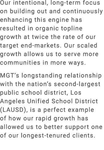 Our intentional, long term focus on building out and continuously enhancing this engine has resulted in organic topli...