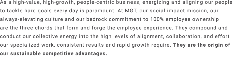 As a high value, high growth, people centric business, energizing and aligning our people to tackle hard goals every ...